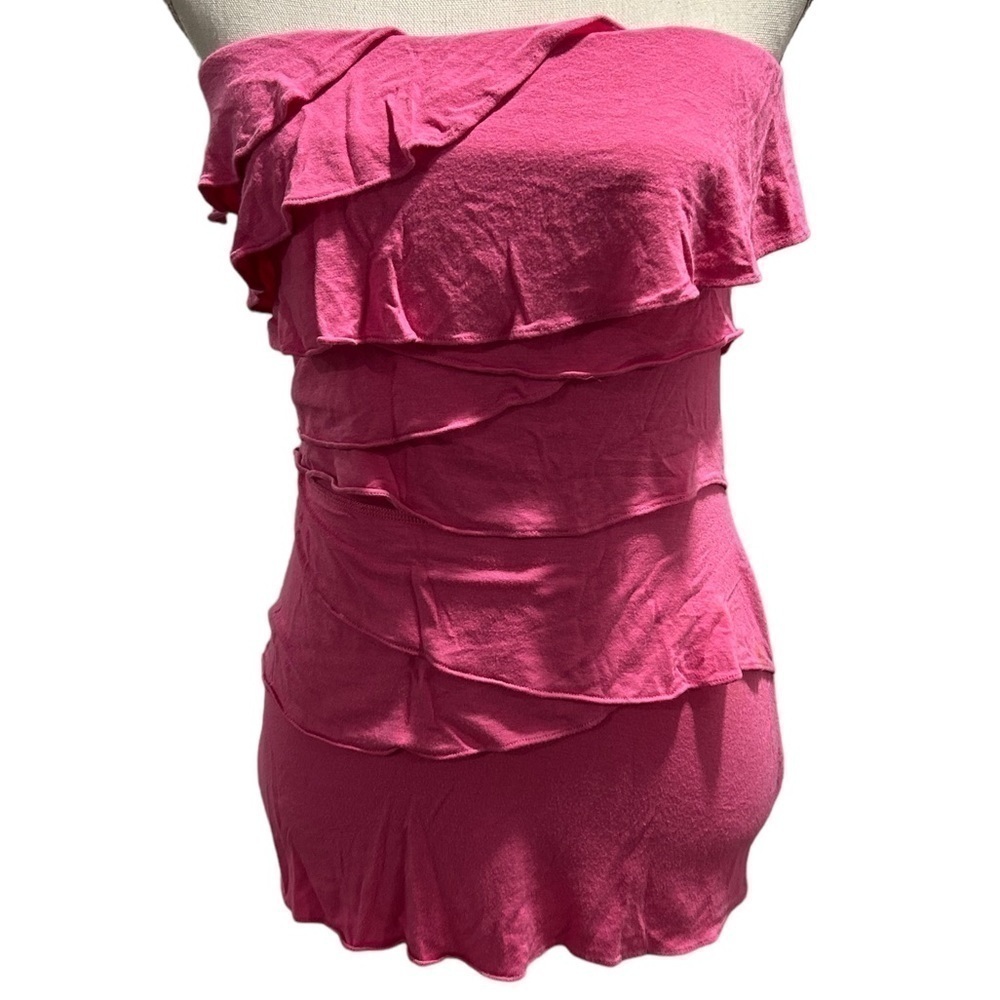 {INC} Pink Ruffled Tube Top